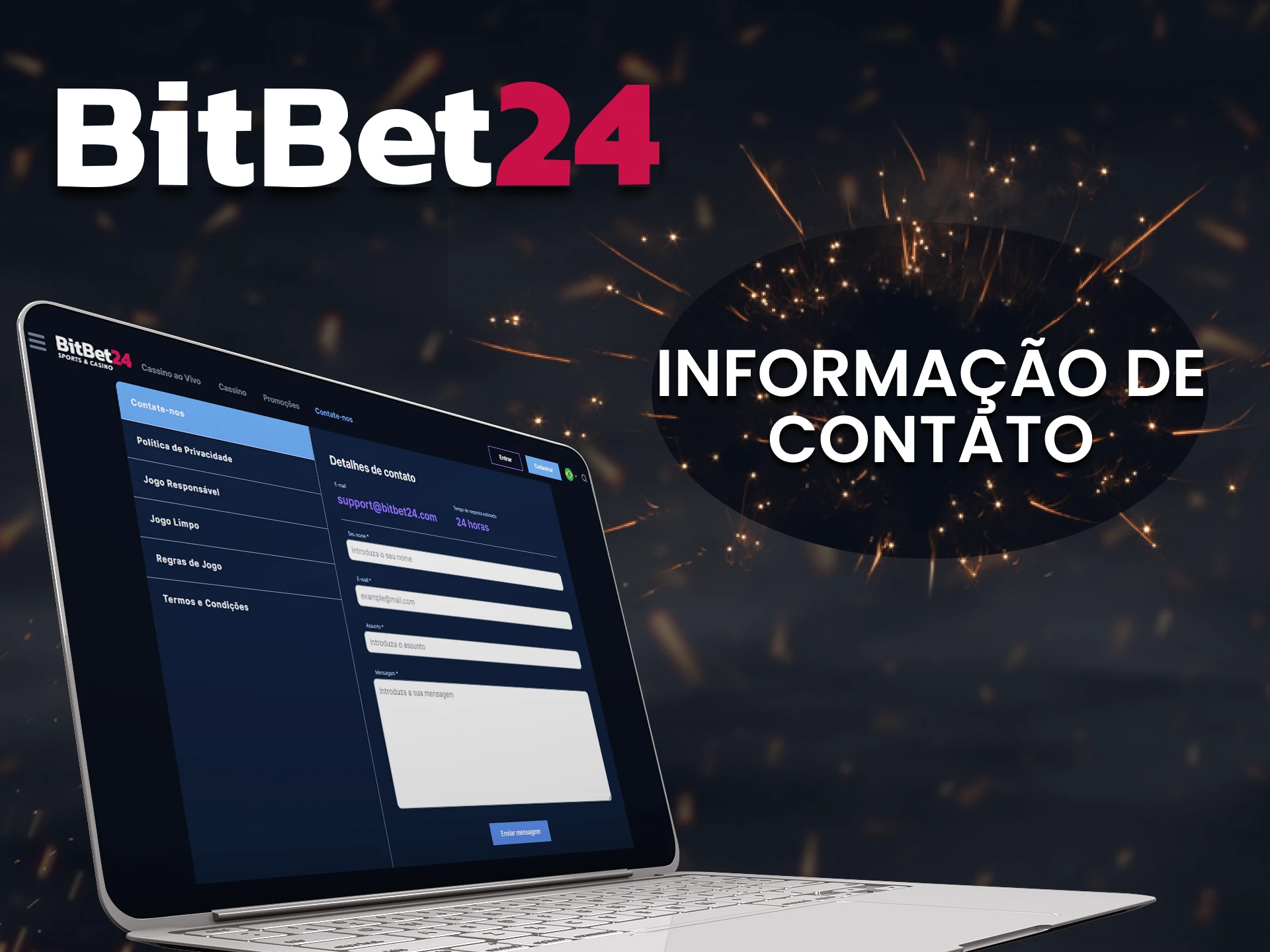 Descubra como entrar em contato com o BitBet24.