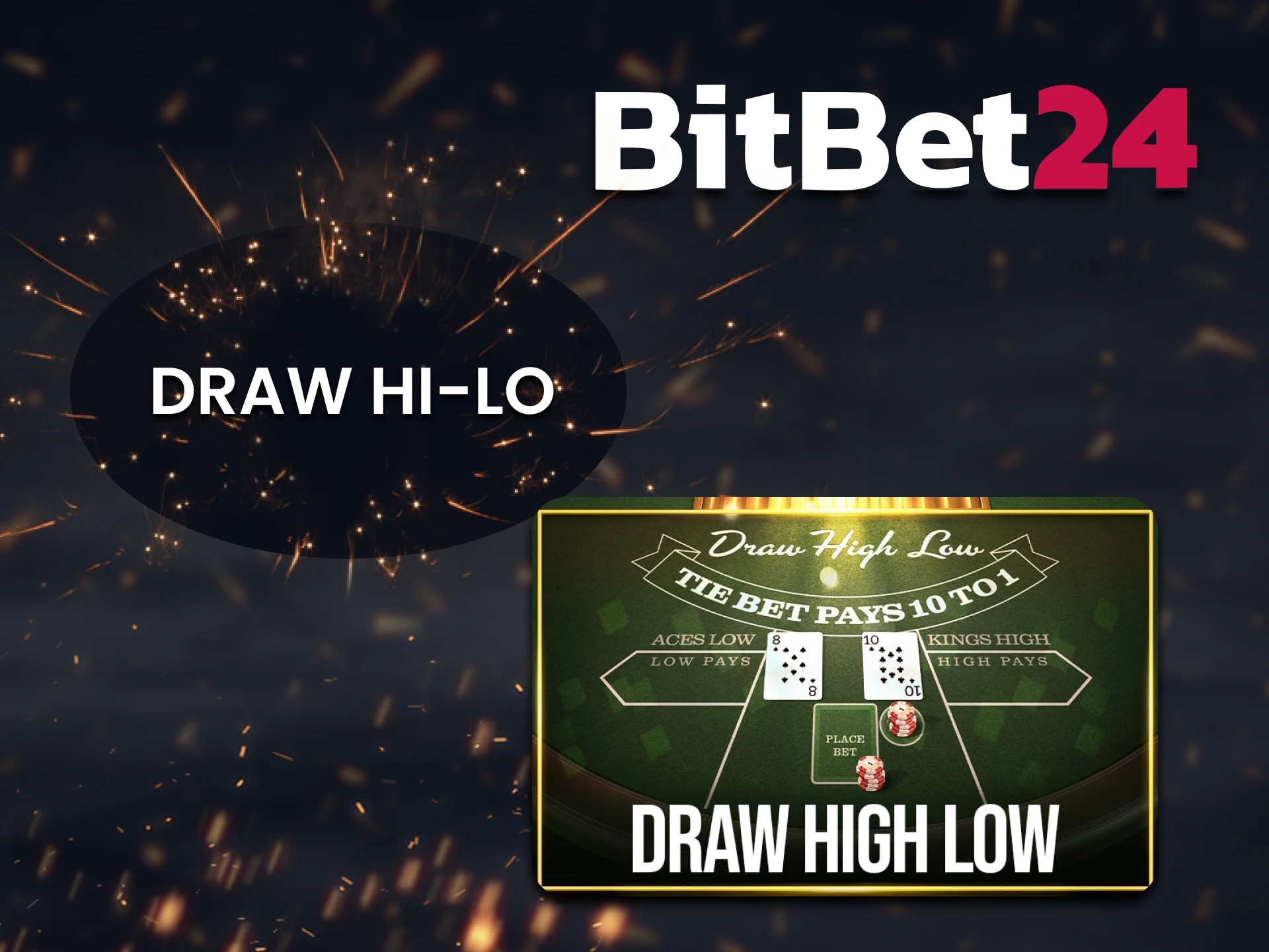 Experimente o Draw Hi-Lo da Bitbet24.