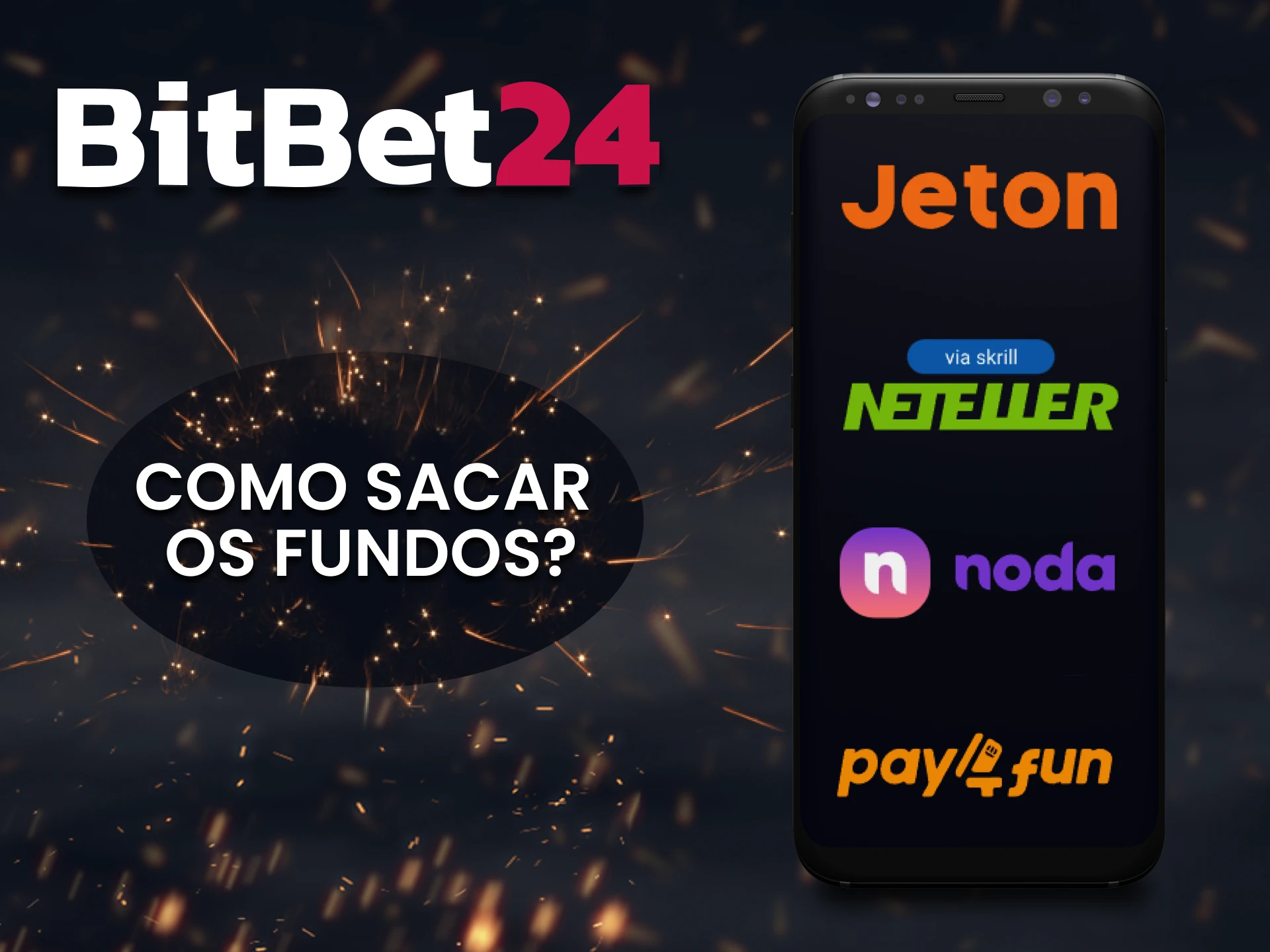 Mostraremos como sacar fundos para o aplicativo BitBet24.